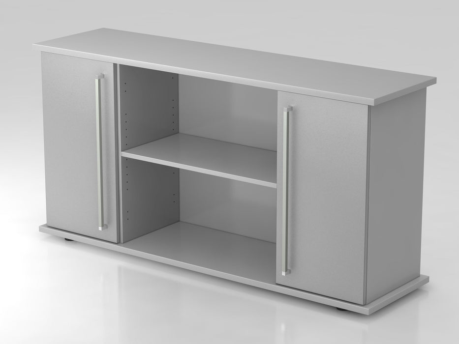 Hammerbacher | Sideboard 2 Türen 166cm CE Grau / Silber