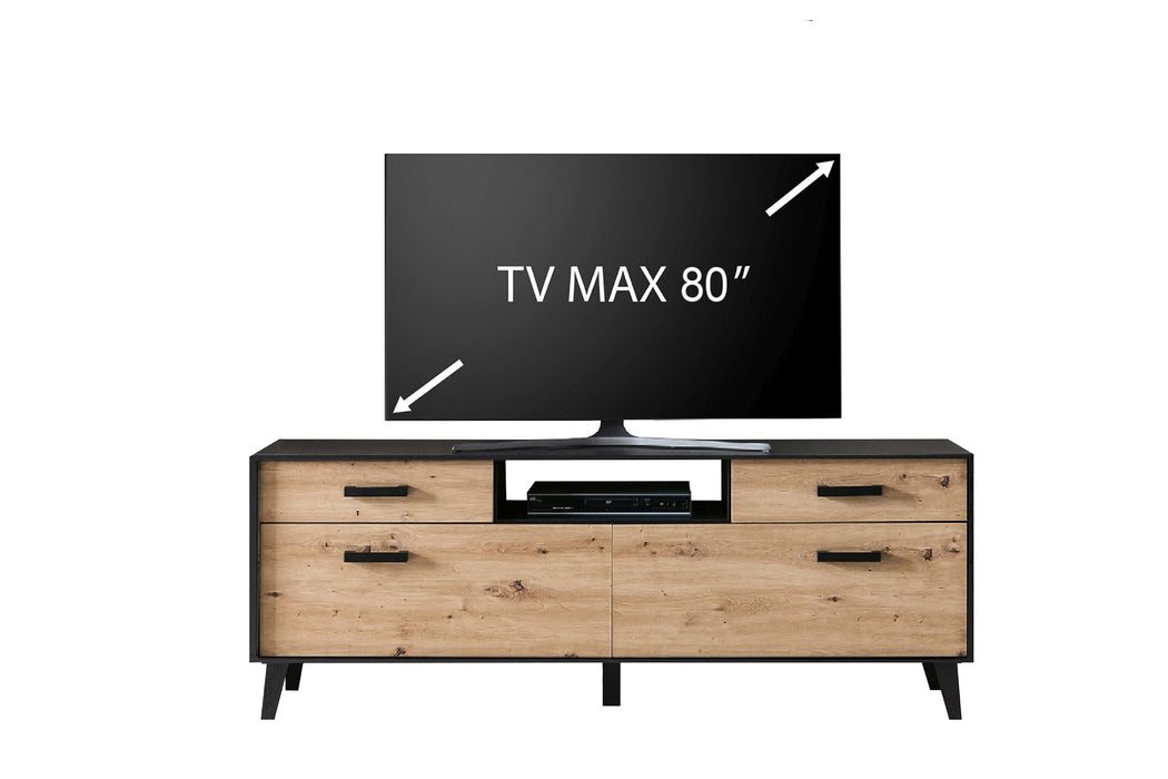 Hometrend | ARTONA 004 TV Lowboard | Dekor Artisan Eiche / Schwarz