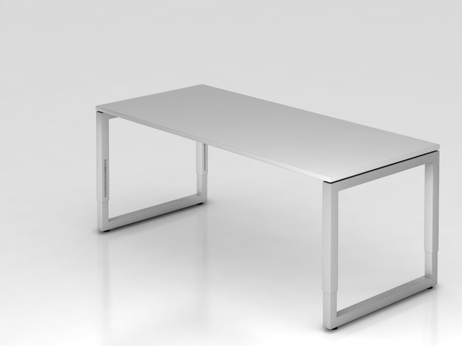 Hammerbacher | Schreibtisch O-Fuß eckig 180x80cm Grau