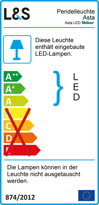 Naber | Asta LED | Pendelleuchte | L 1200 mm | 18,6 W | schwarz matt