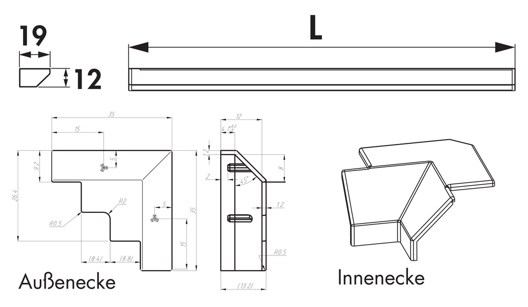 Naber | Manubrio Farbwechsel LED | Langfeldleuchte | edelstahlfarbig | L 1500 mm