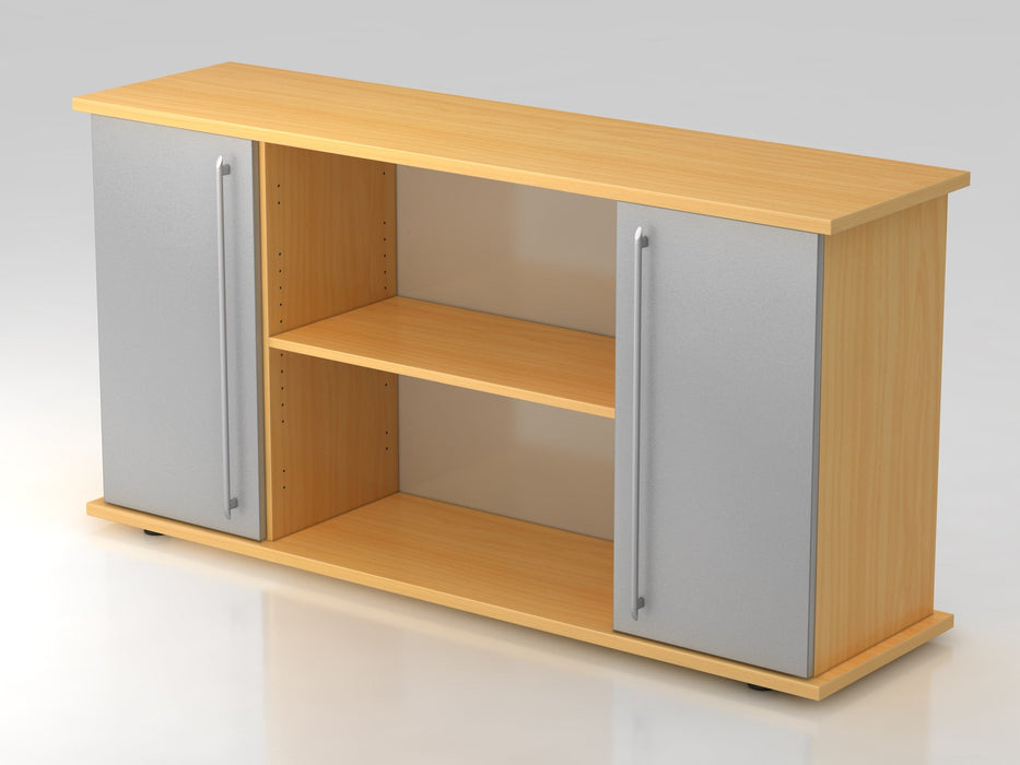 Hammerbacher | Sideboard 2 Türen 166cm RE Buche / Silber