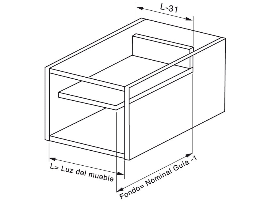 10er Satz Küchenschubladen Ultrabox, H 118mm, T 400mm, Stahl, Metallic Grau