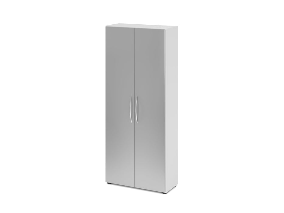 Hammerbacher | Schrank 5OH 34, 6cm tief BM Weiß / Silber