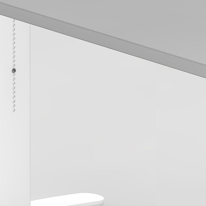 Hammerbacher | Schreibtisch C-Fuß 160x80cm Grau / Weiß