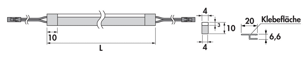 Naber | Calamaro LED Flex Stripes inkl. Sockelprofil | Sockelstrahler | L 2600 mm | weiß