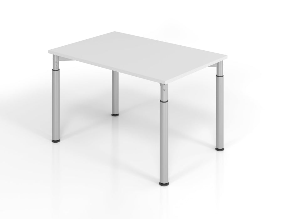 Hammerbacher | Schreibtisch 4Fuß-rd.120x80cm Grau / Silber