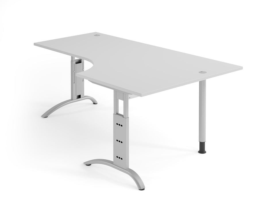 Hammerbacher | Winkeltisch C-Fuß 200x120cm 90° Grau