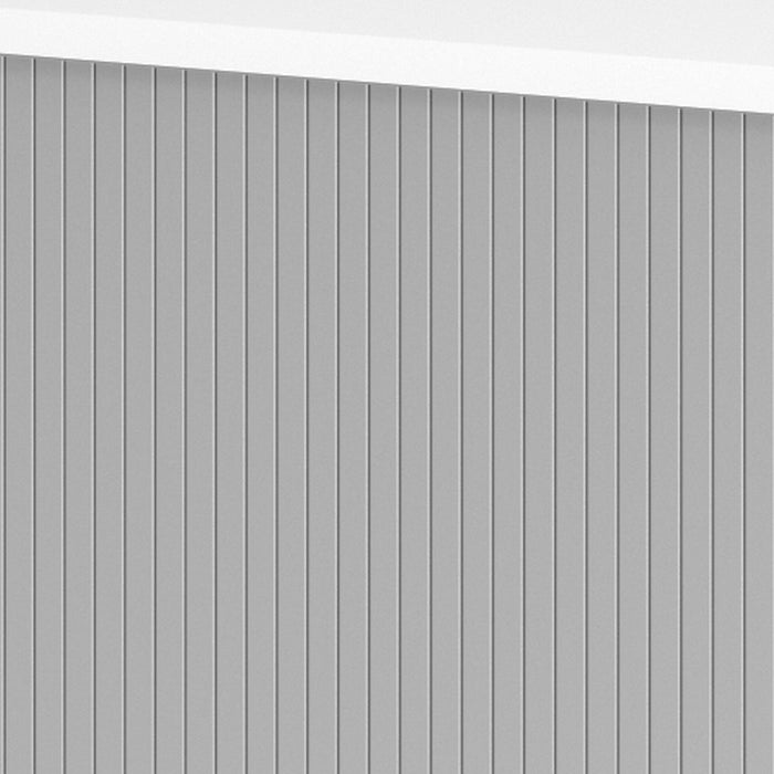 Hammerbacher | Rollladenschrank 2OH 120cm BS Weiß / Silber