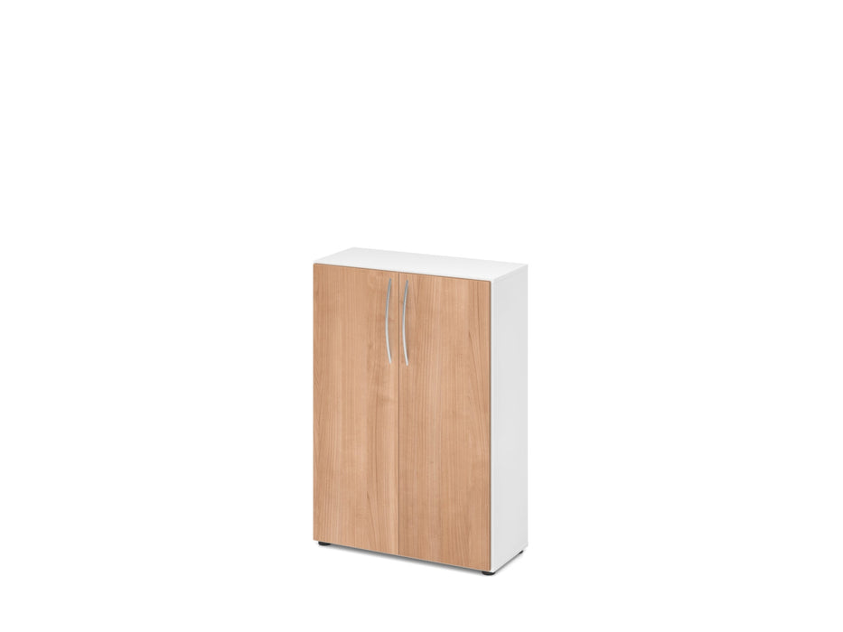 Hammerbacher | Schrank 3OH 34, 6cm tief BM Weiß / Nussbaum