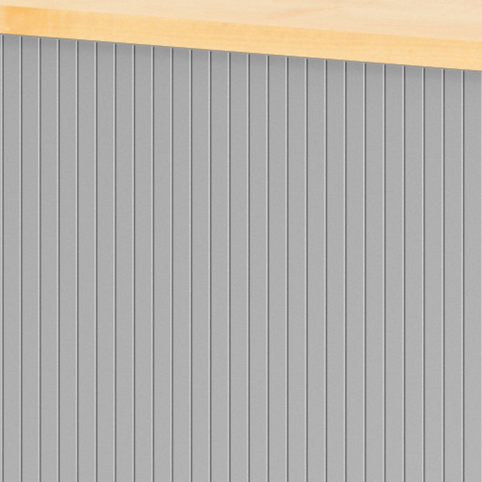 Hammerbacher | Rollladenschrank 2OH 120cm BS Ahorn / Silber