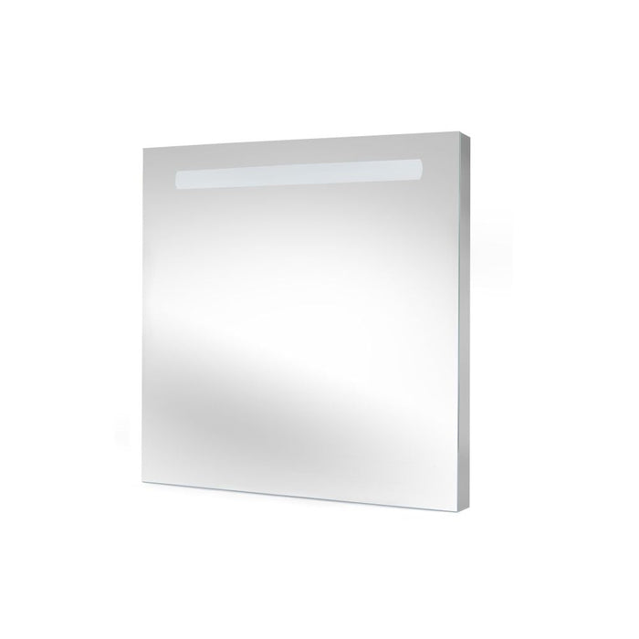 Badezimmerspiegel Pegasus LED-Frontbeleuchtung, rechteckig 600x700mm, AC 230V 50Hz, 6W, Aluminium Glas