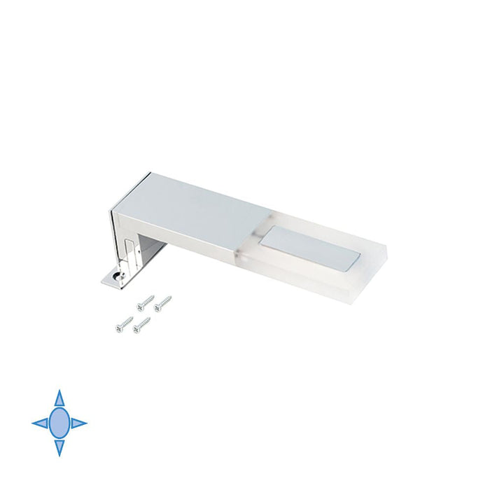 LED-Einbauleuchte Badmöbelspiegel Sagitarius 40 mm (AC 230V 50Hz), 5 W, Verchromt, Kunststoff Aluminium