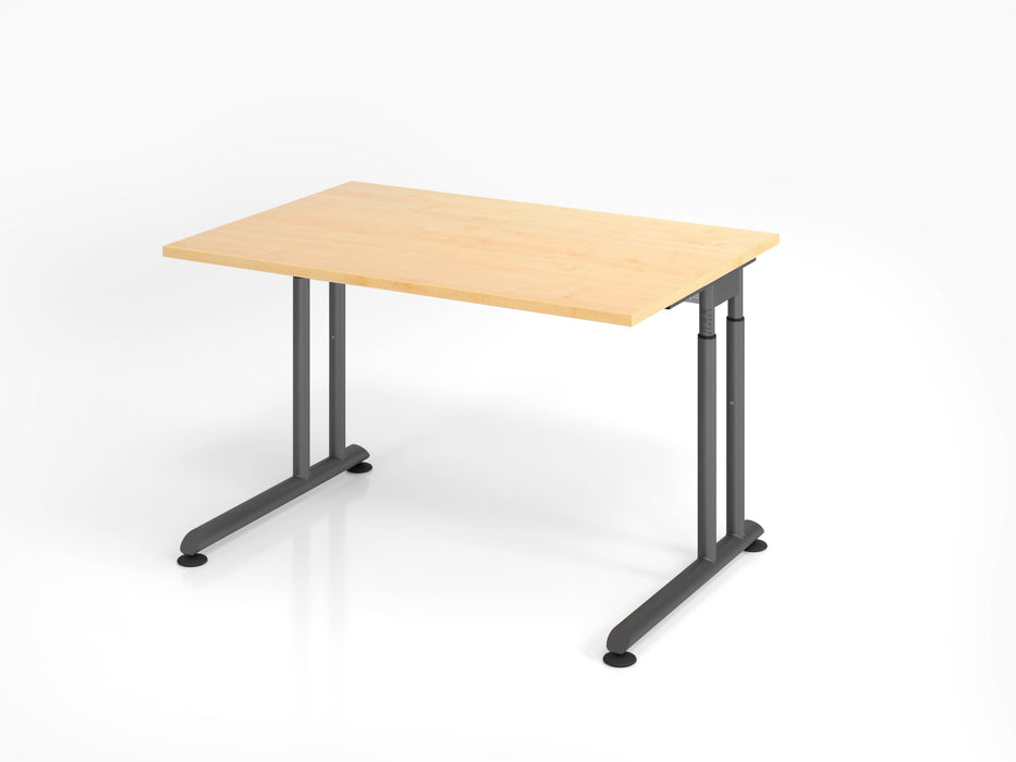 Hammerbacher | Schreibtisch C-Fuß 120x80cm Ahorn / Graphit