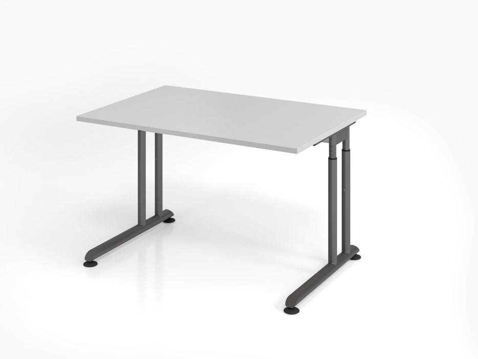 Hammerbacher | Schreibtisch C-Fuß 120x80cm Grau / Graphit