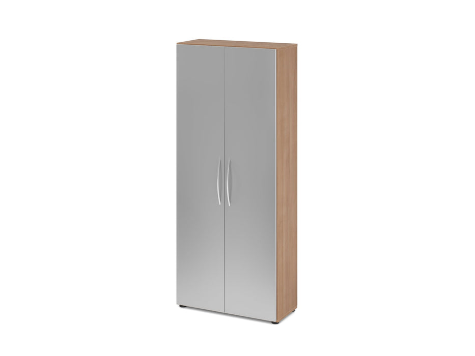 Hammerbacher | Schrank 5OH 34, 6cm tief BM Nussbaum / Silber