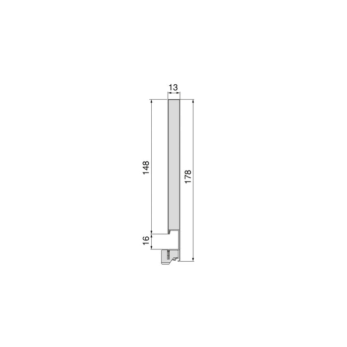 Aussenschublade Vertex 40Kg H 178mm, T 500mm, Stahl, Anthrazitgrau