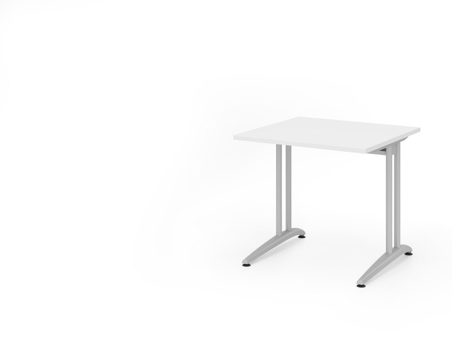 Hammerbacher | Schreibtisch C-Fuß 80x80cm Weiß