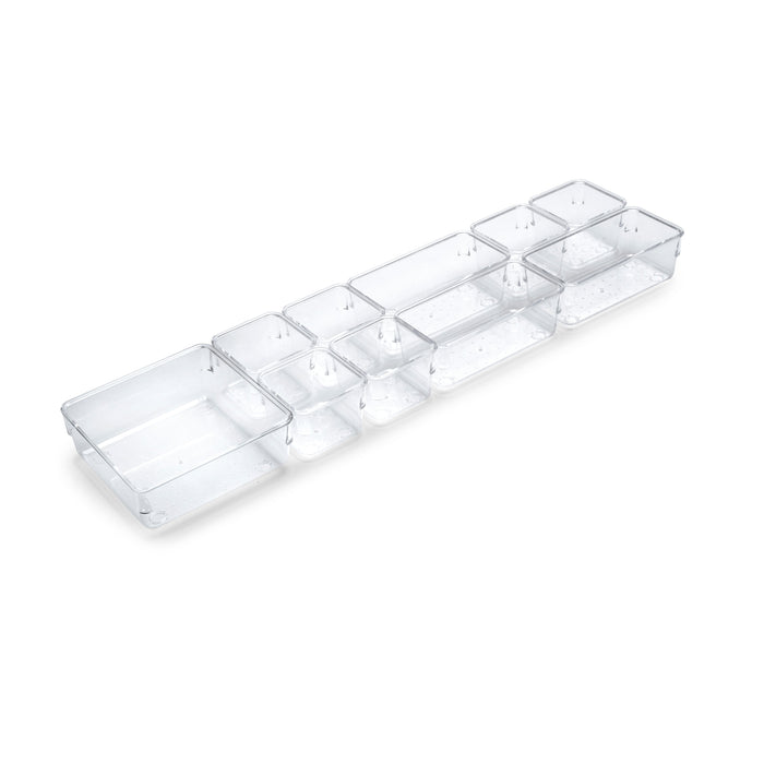 Organizer-Würfel-10er Cube Kit Schublade, Kunststoff, Transparent