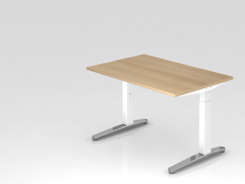 Hammerbacher | Schreibtisch C-Fuß 120x80cm Eiche / Weiß