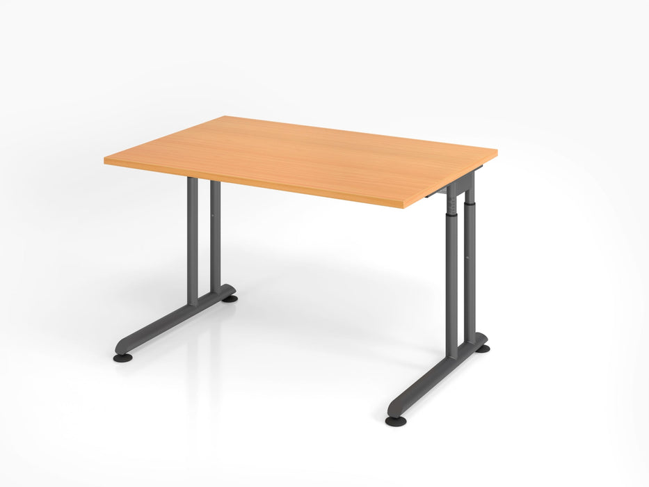 Hammerbacher | Schreibtisch C-Fuß 120x80cm Buche / Graphit