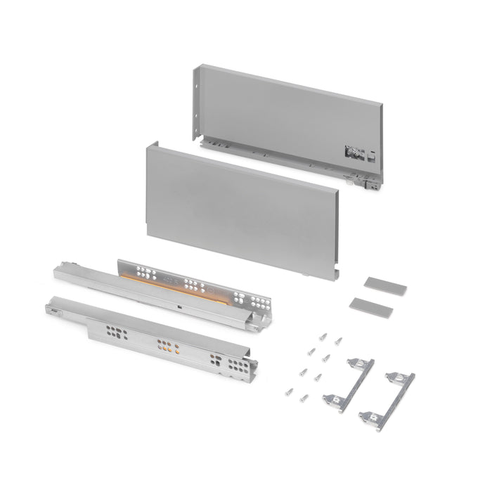 Aussenschublade Vertex 40Kg H 178mm, T 400mm, Stahl, Lackiert Grau