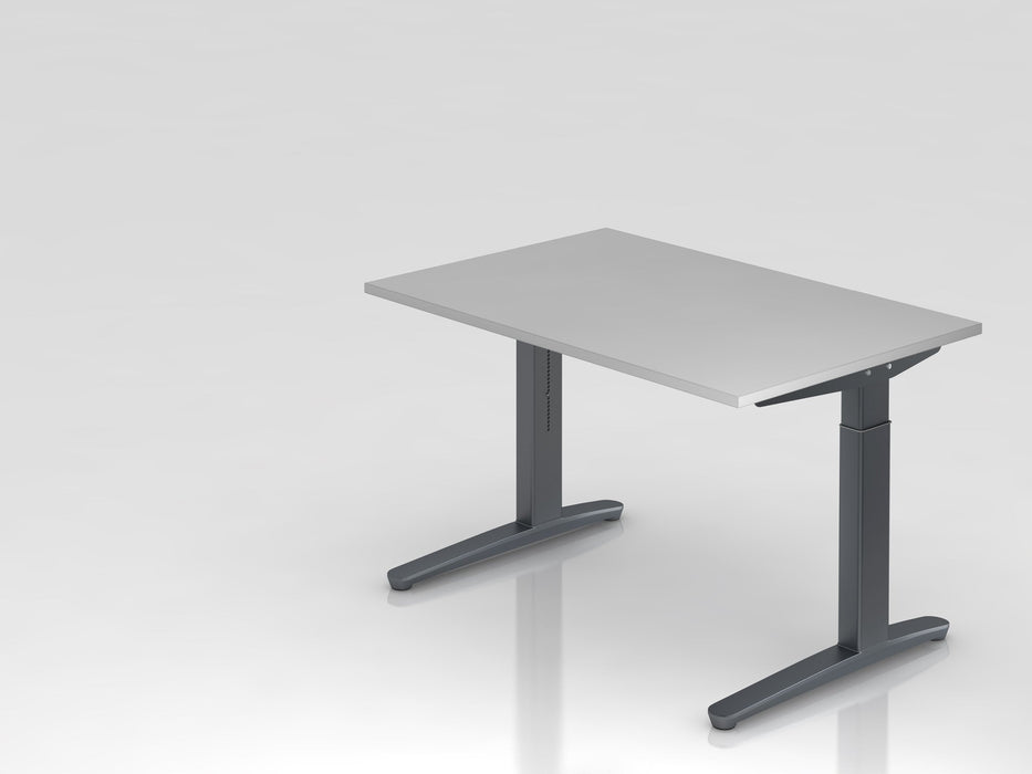 Hammerbacher | Schreibtisch C-Fuß 120x80cm Grau / Graphit