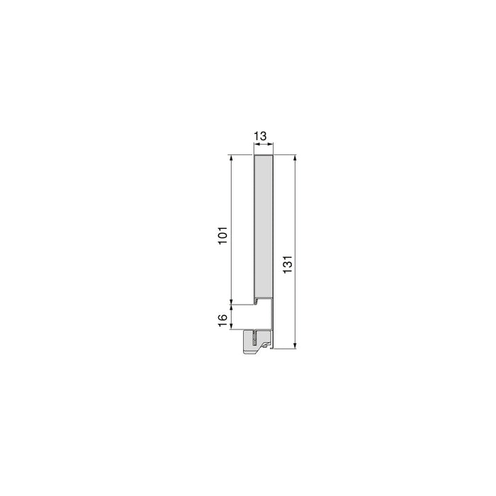 Aussenschublade Vertex 40Kg H 131mm, T 500mm, Stahl, Lackiert Grau