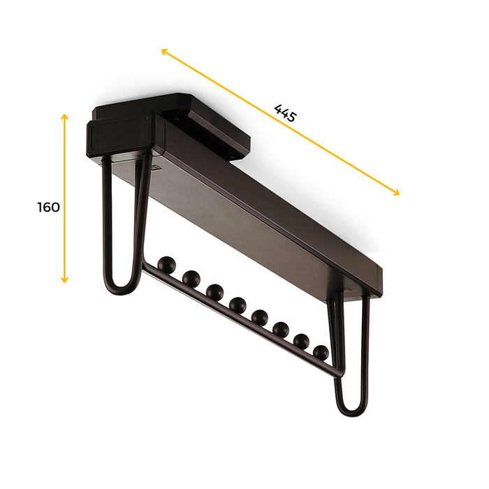 Ausziehbarer Kleiderstange Moka Schränke, Mokka, Kunststoff Aluminium