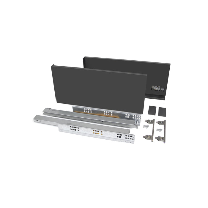 Aussenschublade Vertex 40Kg H 178mm, T 400mm, Stahl, Anthrazitgrau