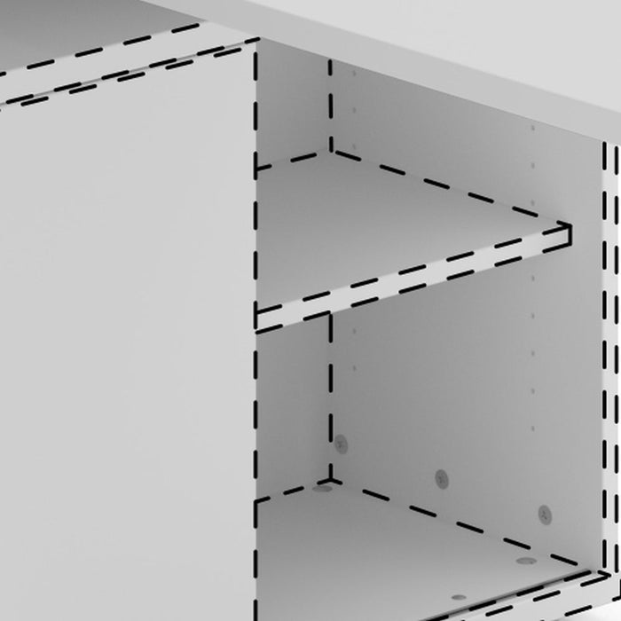 Hammerbacher | Anbauschreibtisch T-Fuß 180x80cm Grau / Weiß