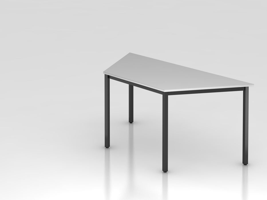 Hammerbacher | Trapeztisch 160x69cm Grau / Schwarz, trapezf.