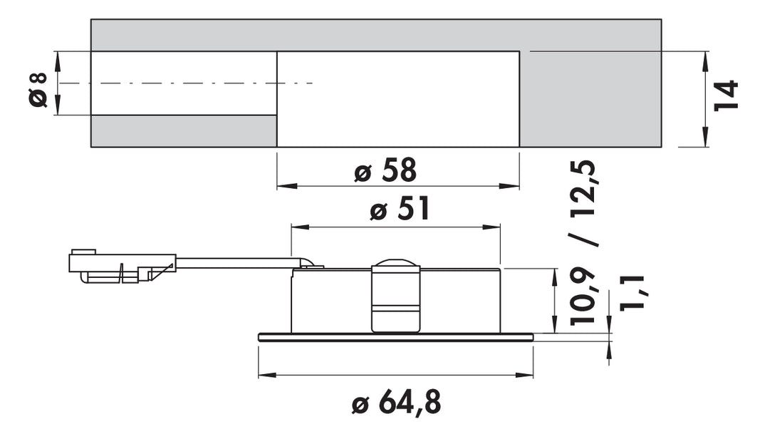 Naber | Anelli LED | Einbauleuchte | Set-5 | edelstahlfarbig