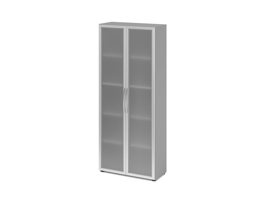 Hammerbacher | Glastürenschrank 5OH 34, 6cm tief BM Grau