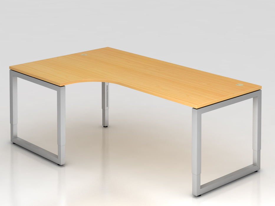 Hammerbacher | Winkeltisch O-Fuß eckig 200x120cm 90° Buche