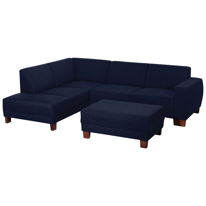 Max Winzer | Blackpool | Ecksofa links mit Sofa 2,5-Sitzer rechts | Flachgewebe (Leinenoptik)