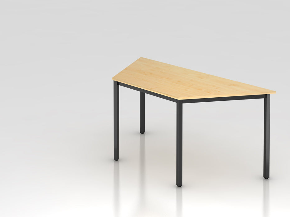 Hammerbacher | Trapeztisch 160x69cm Ahorn / Schwarz, trapezf.