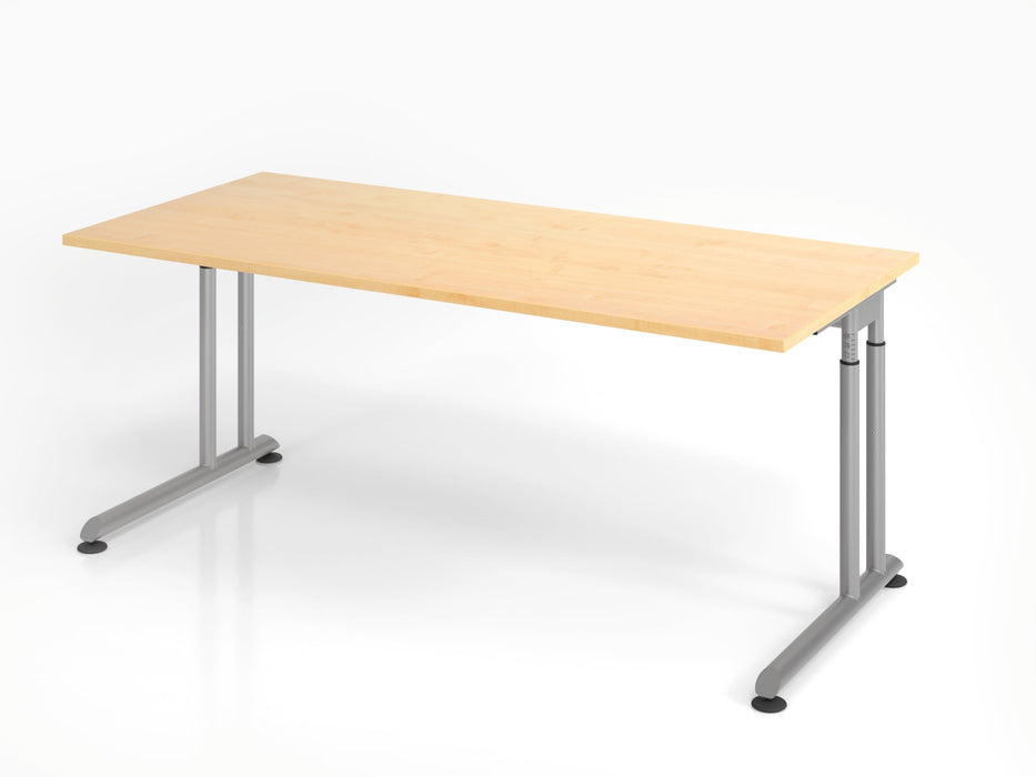 Hammerbacher | Schreibtisch C-Fuß 180x80cm Ahorn / Silber