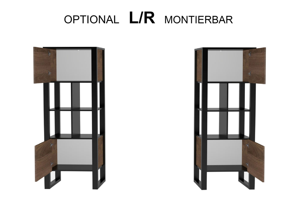 Hometrend | NORDI 030 Stauraum | Dekor Okapi Nuss / Schwarz-Okapi Nuss