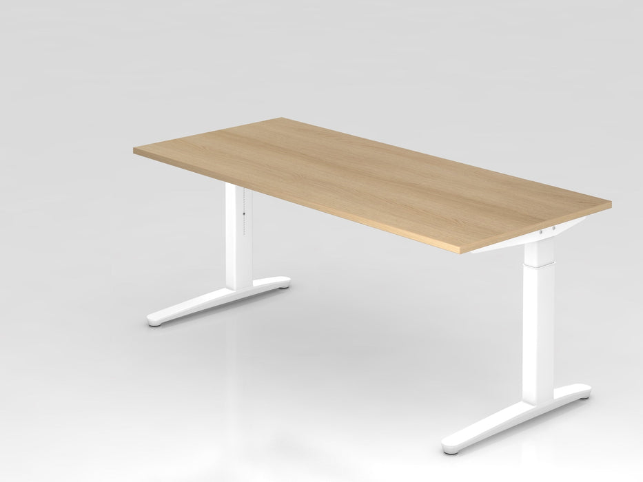 Hammerbacher | Schreibtisch C-Fuß 180x80cm Eiche / Weiß