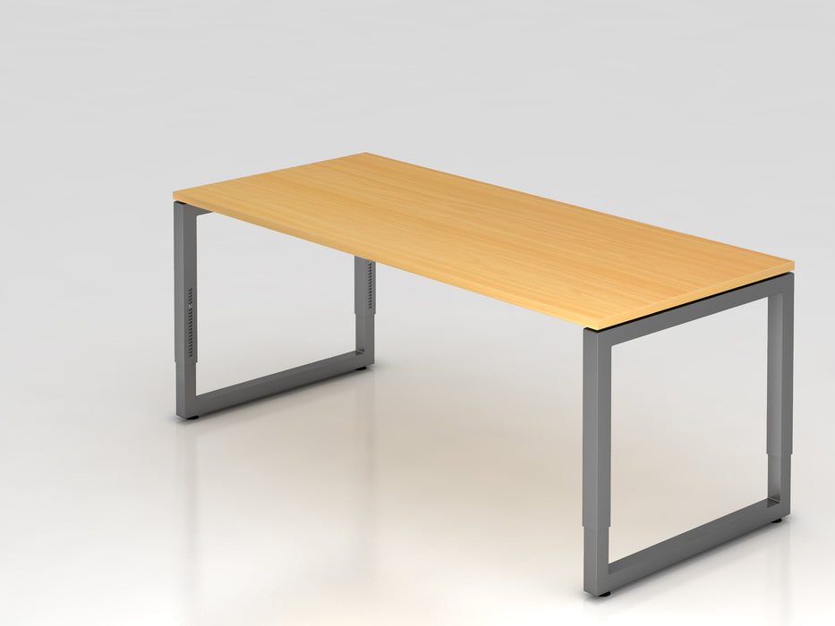 Hammerbacher | Schreibtisch O-Fuß eckig 180x80cm Buche / Graphit