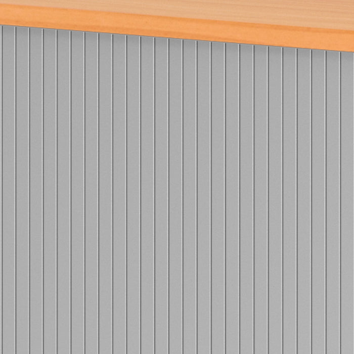 Hammerbacher | Rollladenschrank 2OH 120cm BS Buche / Silber