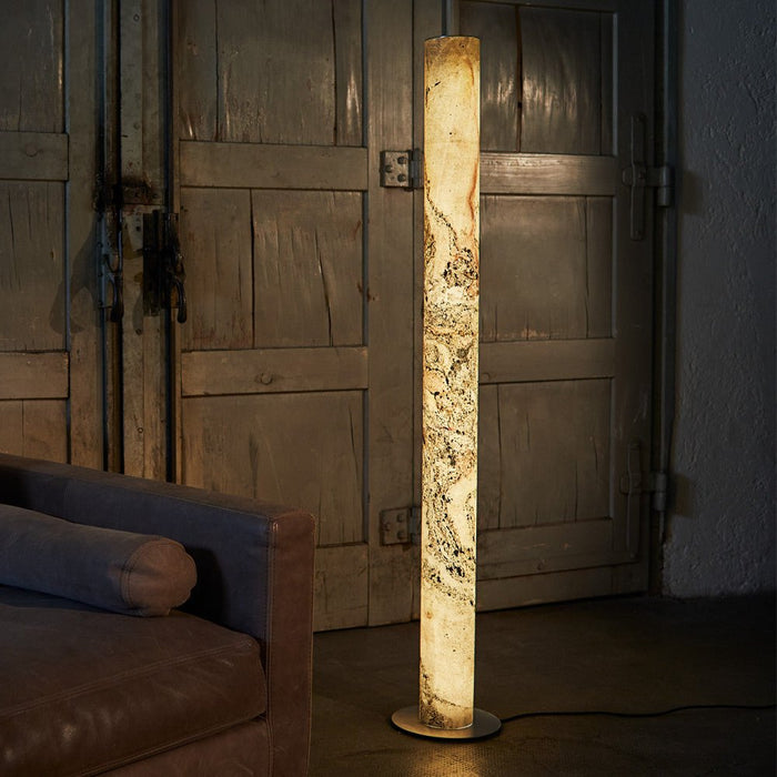 Columna Stehlampe Stein Weißperle - Stehleuchte - Leuchtnatur