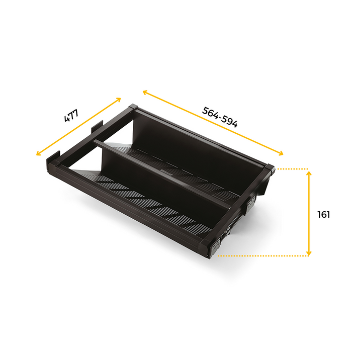 Moka ausziehbares Schuhregal, 564 - 594, Mokka, Stahl