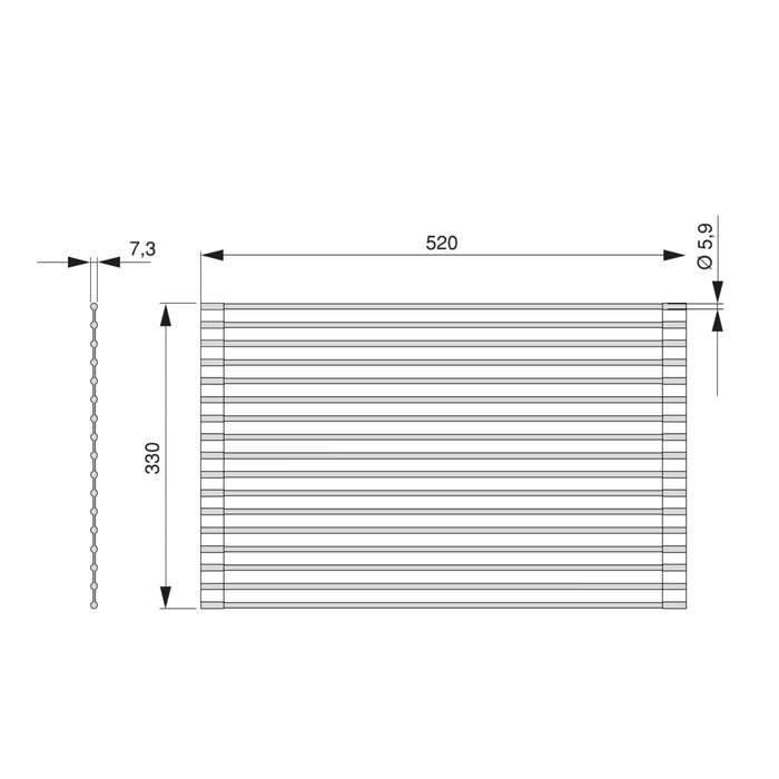 Geschirrabtropfer aus Silikon, flexibel rollbar, Stahl Kunststoff, Grau