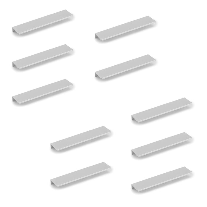Lot von 10 Möbelgriffe Setubal, L104mm, 64mm Achsenabstand, Aluminium, matt eloxiert