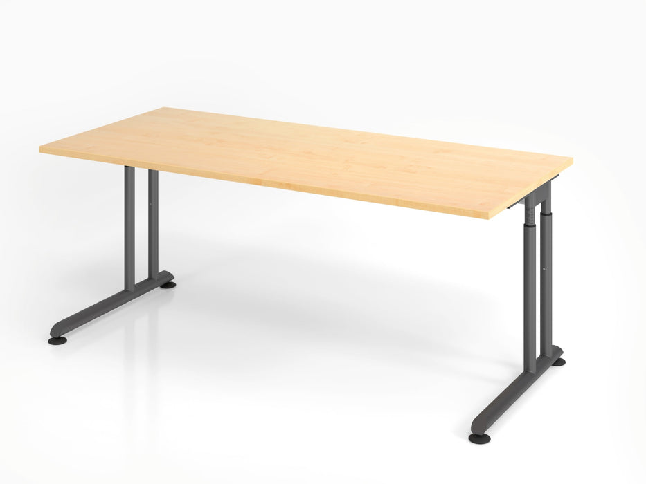 Hammerbacher | Schreibtisch C-Fuß 180x80cm Ahorn / Graphit