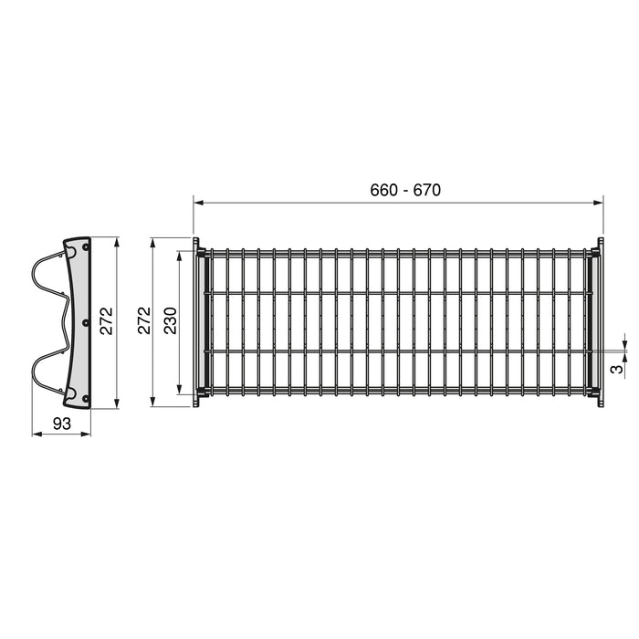 Abtropfgestell Suprastar hohe Module, 700, Grau metallic, Stahl