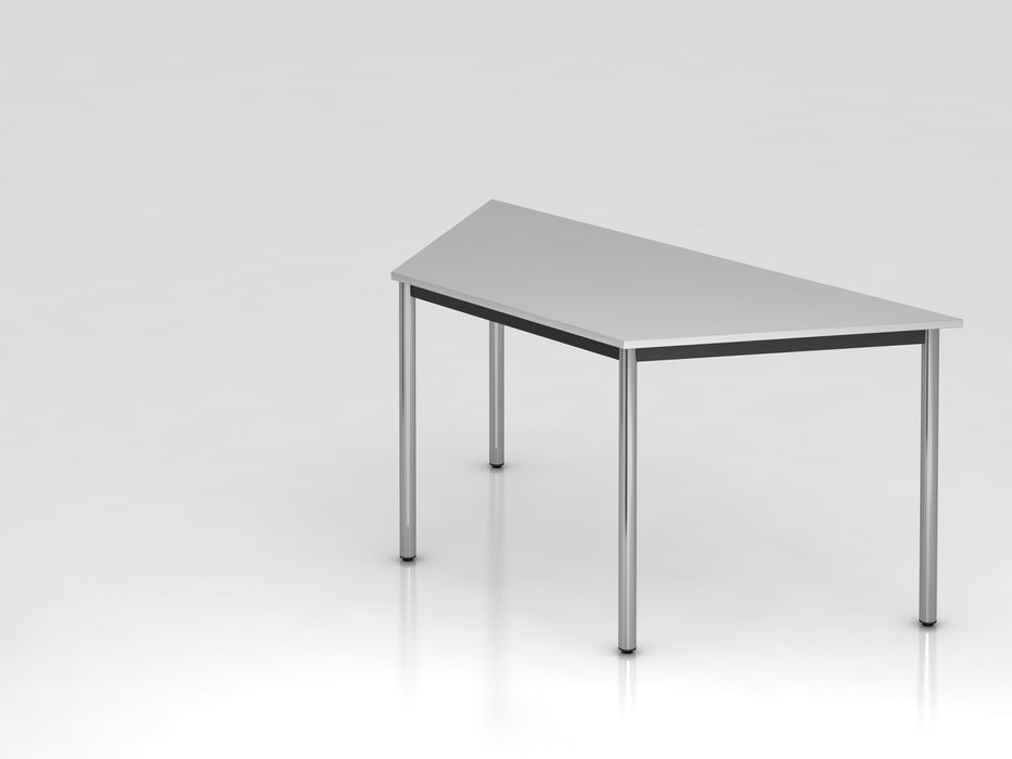 Hammerbacher | Trapeztisch Rundfuß 160x69cm DRTR Grau / Chrom