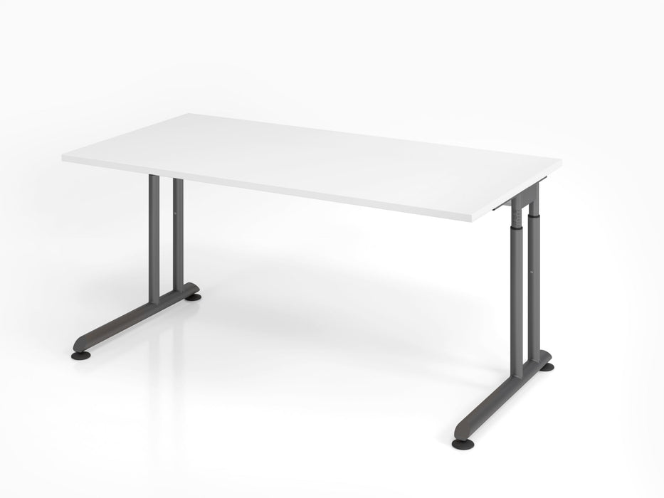 Hammerbacher | Schreibtisch C-Fuß 160x80cm Weiß / Graphit